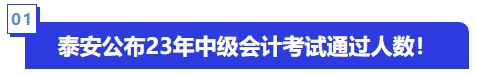 泰安公布23年中級會計(jì)考試通過人數(shù)！