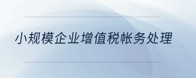 小規(guī)模企業(yè)增值稅帳務(wù)處理？
