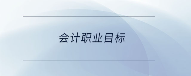 會計職業(yè)目標