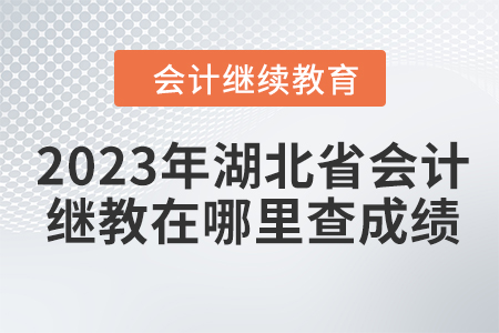 2023年湖北省會計繼續(xù)教育在哪里查成績？