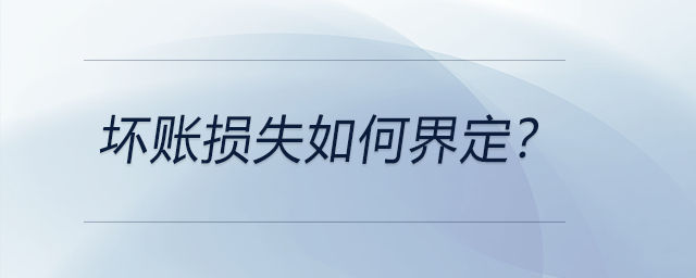 壞賬損失如何界定？
