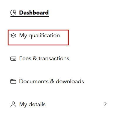 1. 登錄myACCA賬號后，點擊“My qualification”