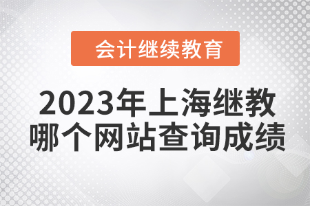 2023年上海會(huì)計(jì)繼續(xù)教育在哪個(gè)網(wǎng)站查詢成績(jī)？