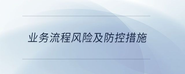 業(yè)務流程風險及防控措施