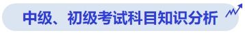 中級(jí)會(huì)計(jì)中級(jí)、初級(jí)考試科目知識(shí)分析