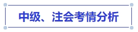 中級(jí)會(huì)計(jì)中級(jí)、注會(huì)考情分析