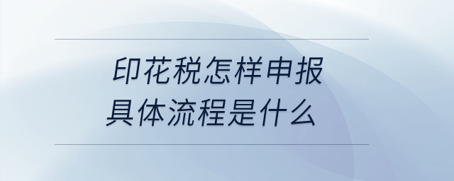 印花稅怎樣申報具體流程是什么？