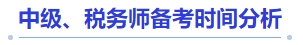 中級(jí)會(huì)計(jì)中級(jí)、稅務(wù)師備考時(shí)間分析