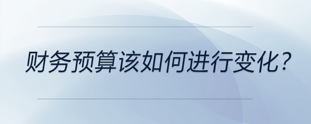 財(cái)務(wù)預(yù)算該如何進(jìn)行變化？