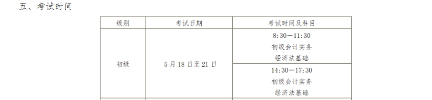 初級(jí)會(huì)計(jì)職稱(chēng)考試