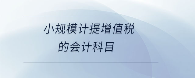 小規(guī)模計(jì)提增值稅的會計(jì)科目