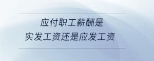 應(yīng)付職工薪酬是實(shí)發(fā)工資還是應(yīng)發(fā)工資