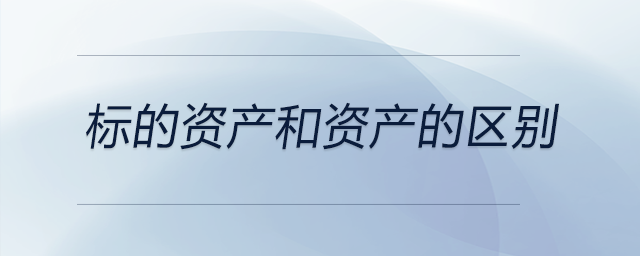 標的資產(chǎn)和資產(chǎn)的區(qū)別