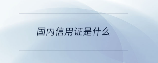 國內信用證是什么