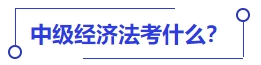 中級會計(jì)中級經(jīng)濟(jì)法考什么？