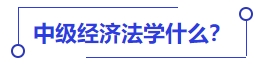 中級會計(jì)經(jīng)濟(jì)法學(xué)什么？