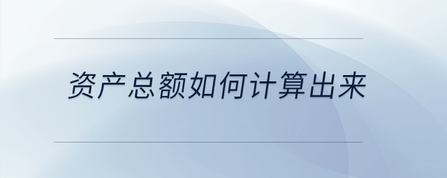 資產總額如何計算出來？