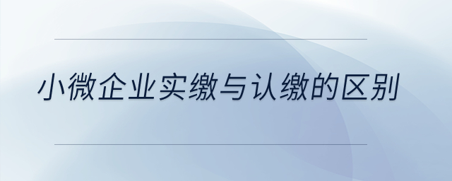 小微企業(yè)實繳與認繳的區(qū)別是什么？