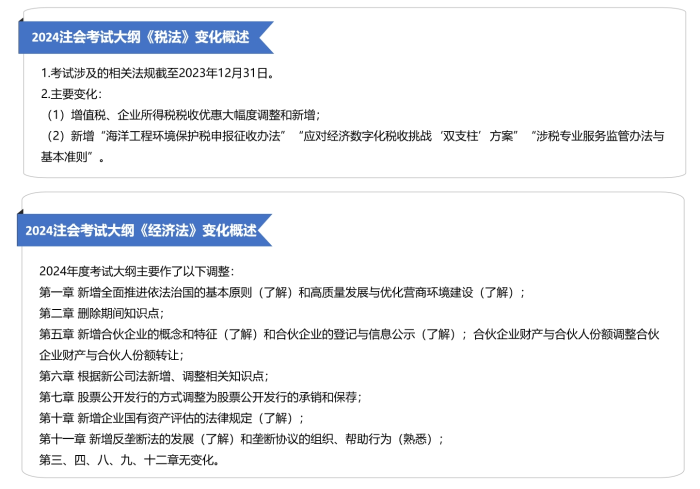 24年經(jīng)濟(jì)法稅法變化