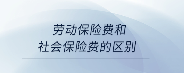 勞動(dòng)保險(xiǎn)費(fèi)和社會(huì)保險(xiǎn)費(fèi)的區(qū)別？