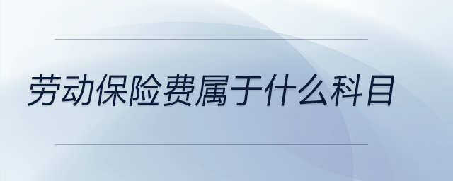 勞動(dòng)保險(xiǎn)費(fèi)屬于什么科目