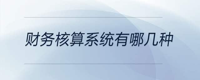 財務核算系統(tǒng)有哪幾種