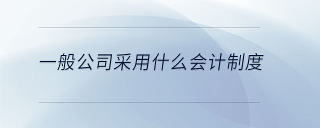 一般公司采用什么會(huì)計(jì)制度