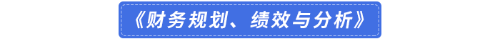 《財(cái)務(wù)規(guī)劃、績(jī)效與分析》