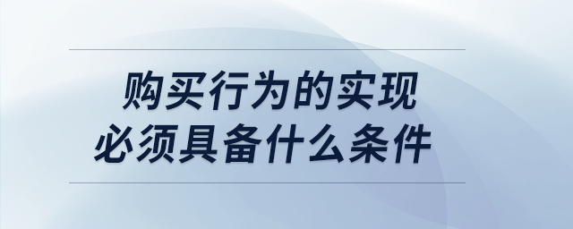 購買行為的實(shí)現(xiàn)必須具備什么條件