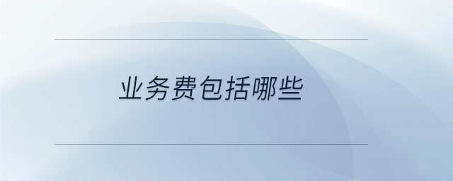 業(yè)務(wù)費(fèi)包括哪些