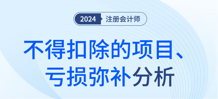 不得扣除的項(xiàng)目、虧損彌補(bǔ)-大