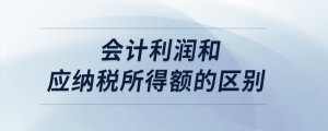 會(huì)計(jì)利潤(rùn)和應(yīng)納稅所得額的區(qū)別
