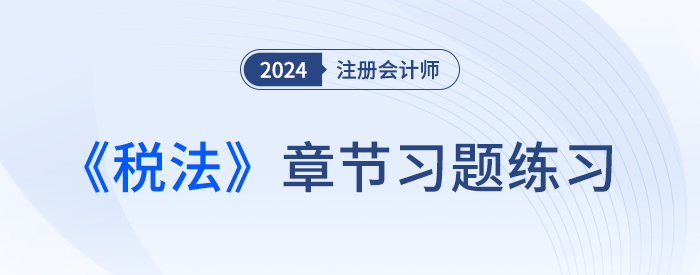 2024年注會《稅法》章節(jié)練習第二章：增值稅法