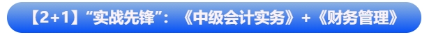 【2+1】“實(shí)戰(zhàn)先鋒”組合：《中級會計實(shí)務(wù)》+《財務(wù)管理》