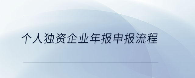 個人獨(dú)資企業(yè)年報(bào)申報(bào)流程