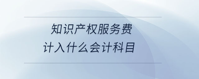 知識產(chǎn)權(quán)服務(wù)費(fèi)計(jì)入什么會(huì)計(jì)科目