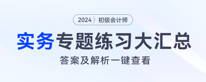 2024年《初級會計實務(wù)》專題練習(xí)大匯總，內(nèi)附答案及解析！