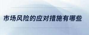 市場風(fēng)險(xiǎn)的應(yīng)對措施有哪些