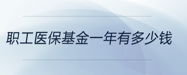 職工醫(yī)保基金一年有多少錢(qián)
