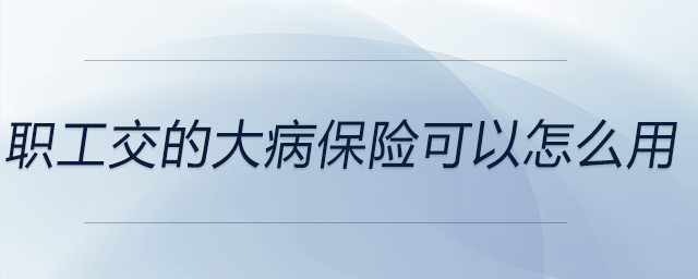 職工交的大病保險(xiǎn)可以怎么用
