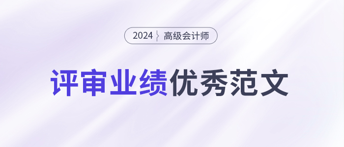 高級會計師評審業(yè)績優(yōu)秀范文，私企/國企/小單位/事業(yè)單位...