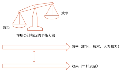 審計效率與效果的平衡，完成審計目標的需要