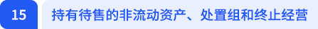 持有待售的非流動(dòng)資產(chǎn)、處置組和終止經(jīng)營