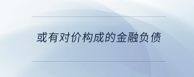 或有對價構(gòu)成的金融負(fù)債