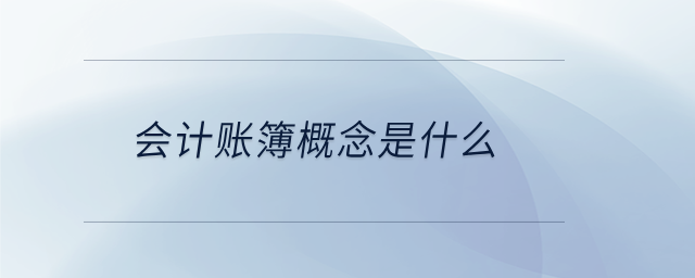 會計賬簿概念是什么