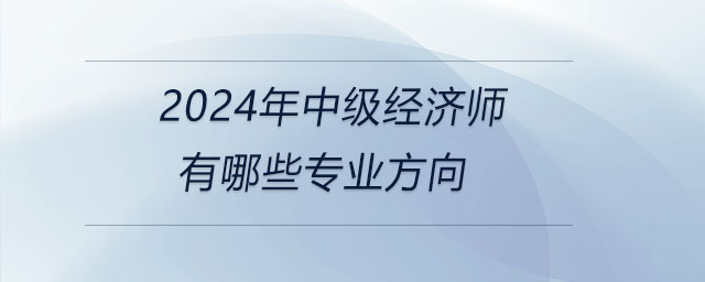 2024年中級經(jīng)濟師有哪些專業(yè)方向