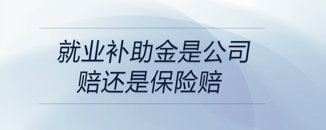 就業(yè)補(bǔ)助金是公司賠還是保險(xiǎn)賠