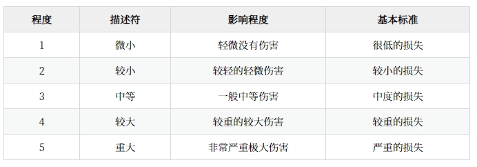 風(fēng)險(xiǎn)可能產(chǎn)生的影響的排序及標(biāo)準(zhǔn)