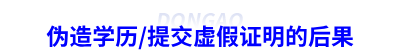 偽造學歷/提交虛假證明的后果