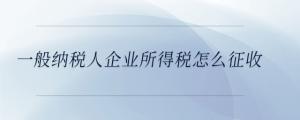 一般納稅人企業(yè)所得稅怎么征收